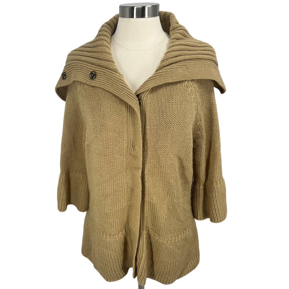 LANE BRYANT Camel/Tan Button Up Sweater SZ 18/20